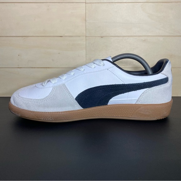 Puma Palermo Leather Sneakers Men's Size 9 Shoes White Vapor Gray Gum - Picture 2 of 11